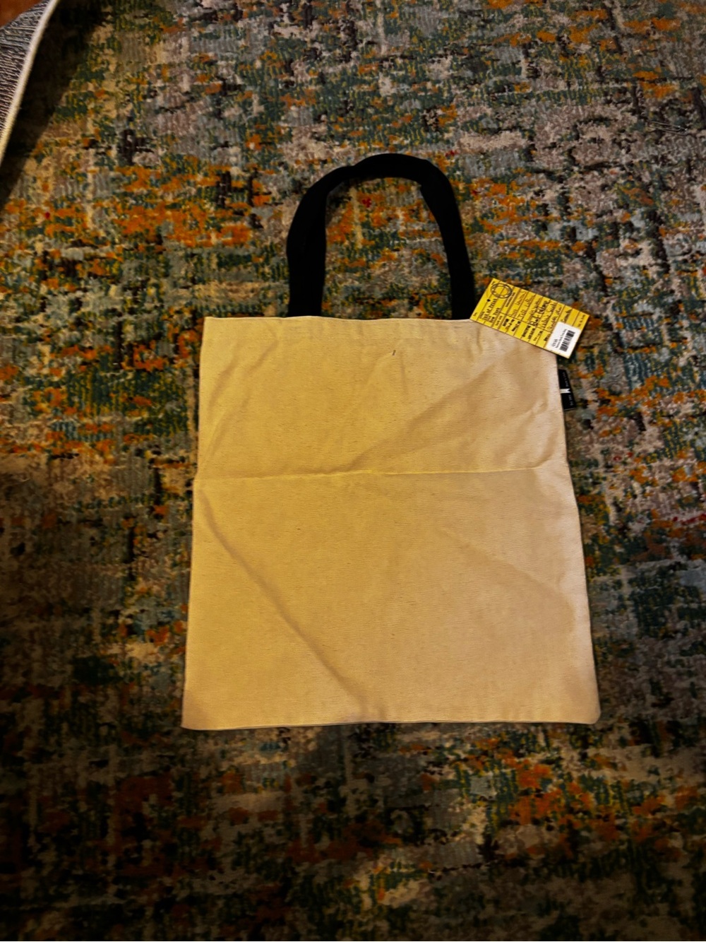 NWT Out of Print Natural Canvas Tote with Black Accents - Picture 7 of 7